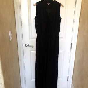 Vince Camaro Black Crepe Palazzo Pantsuit. Size 8.